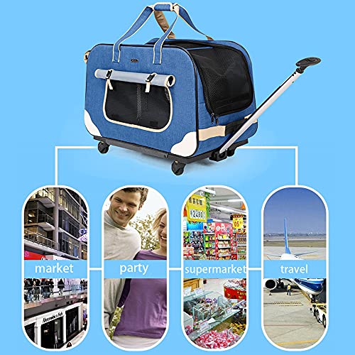 Trolley a quattro ruote per animali domestici, per...