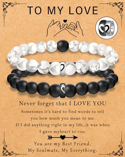 Natural Stone Bracelet as Mothers Day Gifts for Women and Graduation Gifts for Her 2025, Heart Bracelets as Birthday Gifts for Teen Girls with Message Card