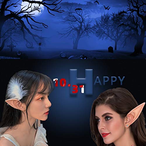 GREAT&LUCKY Cosplay Fairy Pixie Elf Ears - Soft Pointed Tips Anime Party Dress Up Costume Masquerade Accessories for Halloween Christmas Party ,2 Pair2