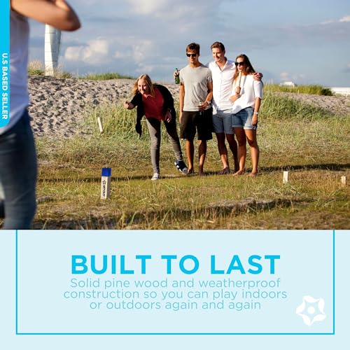 Get Out! Kubb Game Set 21-Piece Yard Toss Fun – The Viking Lawn Game - Thumbnail 5