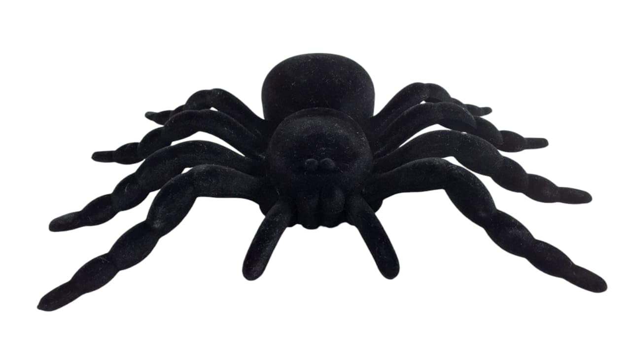 FAM Giant Spider for Halloween Decorations - Realistic Fake Spider With Velvet Material Outside - Halloween Decor