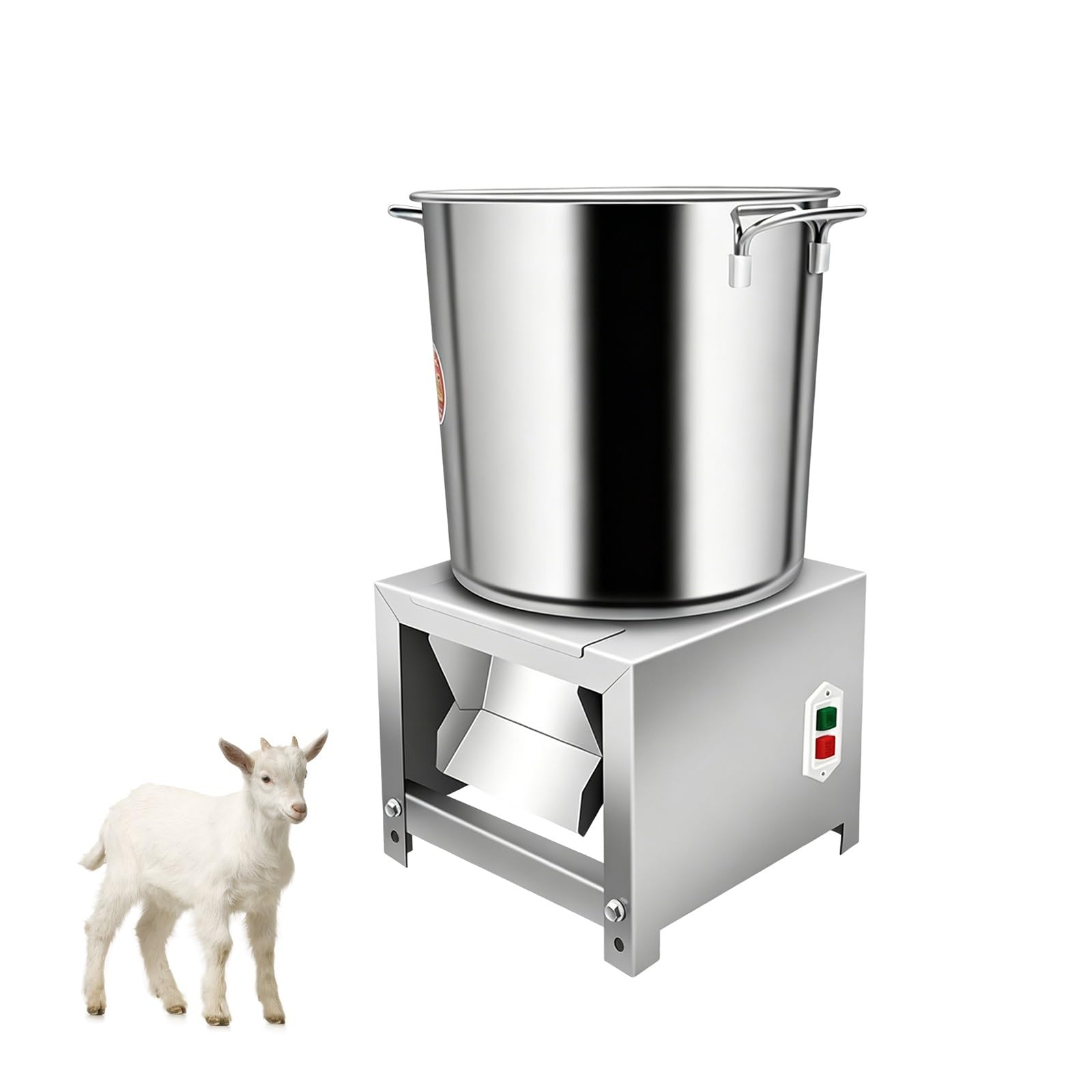 XYFGODEM Commercial Poultry Food Slicer - Electric Grinder 304 Stainless Steel for Grain, Grass and Fodder, 3500RPM