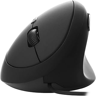 Sokelinn-six Wired Vertical Mouse,Right Hand Ergonomic Gaming Mouse 800 1200 1600 DPI Adjustable USB Optical Wrist Healthy Mice Mause for Laptop PC Computer (Black)