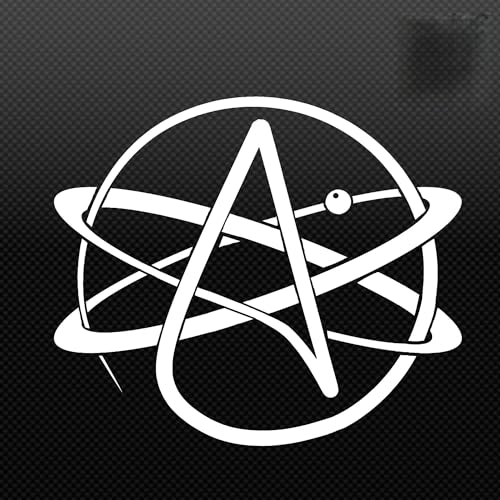 Imperial Graphix 2X Atheist Symbol Religion Car Auto Vinyl Decal (White 6