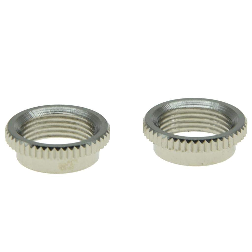KAISH 2x American Fine Knurled Deep Nut Guitar Toggle Switch Nut Swtich Deep Nut for Les Paul Guitars with Switchcraft Switch Nickel - Image 3