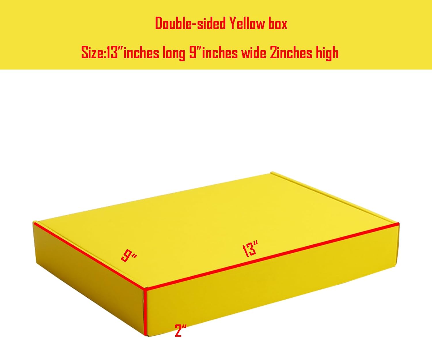Yellow Shipping Packaging Boxs KAXILU 20pcs Shipping Boxs L13xW9xH2 inch Suitable E-Commerce Packaging