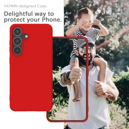 Coque Samsung S25 en silicone premium rouge housse soft touch