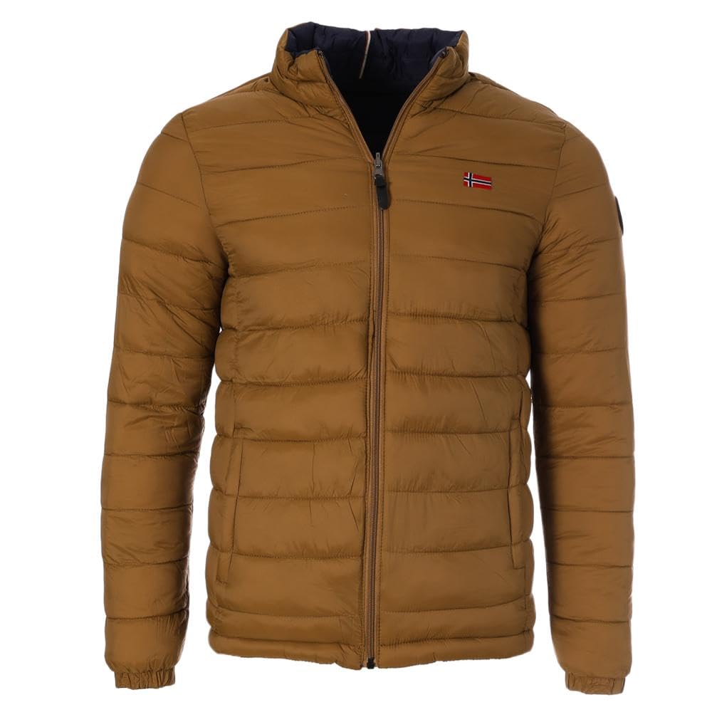 Geographical Norway - Chaqueta de plumón para hombre, color blanco y negro