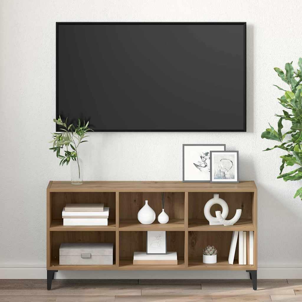 Conjunto de Mueble de TV Marrón 103,5 x 30 x 50 cm, Mobiliario Muebles TV, Marrón, 16.7kg
