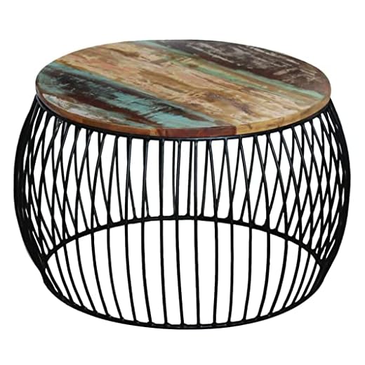Vicco Couchtisch Dario - Wohnzimmer Sofatisch Kaffeetisch 3 Farbvarianten Beistelltisch 90 x 60 cm - mit Ablagefächern - Top Design (Anthrazit/Sandeiche) 6 vidaXL Couchtisch Recyceltes Massivholz Kaffeetisch Beistelltisch Metallkorb