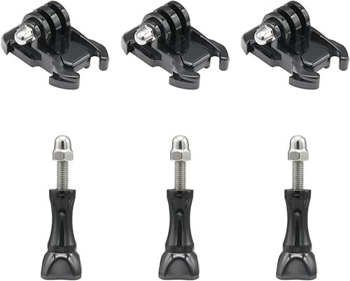 Miniatura 1 de Kit básico de montaje de base con clip de hebilla de liberación rápida, compatible con Gopro Hero12/11/10/9/8/7/6/5/4/3+/3/MAX, DJI Osmo Action,