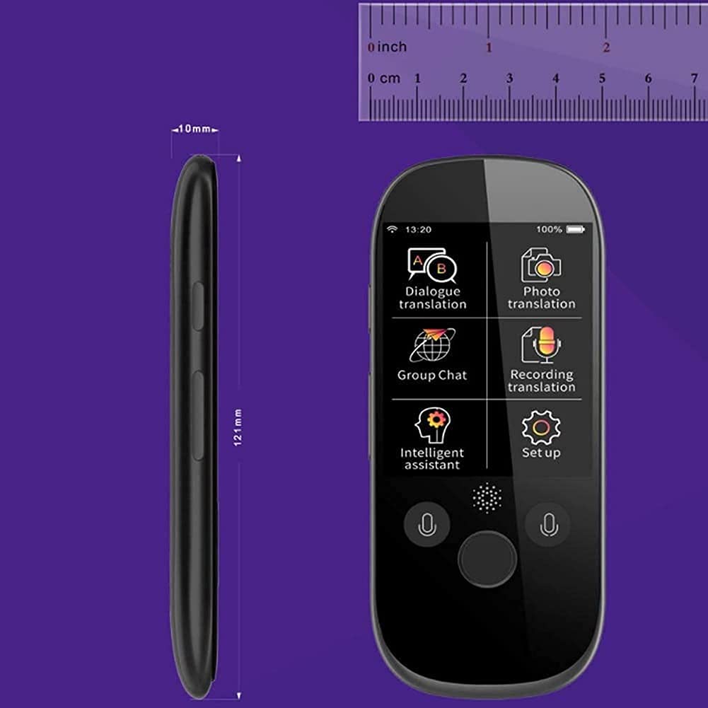 Urządzenie do tłumaczenia języka, 75 języków Mini inteligentny tłumacz głosowy, 5 języków tłumacz Offline WiFi/Hotspot kieszonkowy tłumacz z ekranem dotykowym rodzina Comfortable anniversary