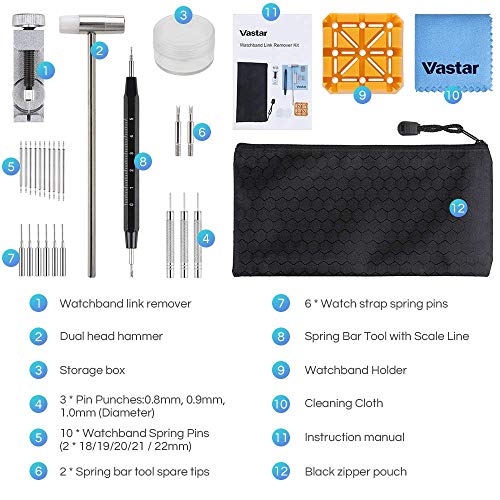 Vastar Watchband Link Remover Tool - Watch Repair Kit, 29 Pieces Watch Link Remover Kit