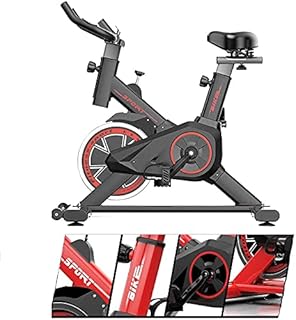 Qudodo Bicicleta ergométrica, bicicleta ergométrica de ciclismo indoor, guiador e bicicleta ergométrica confortável com assento giratório com monitor LCD para ginástica doméstica