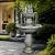 ourrco Garden Rustic Outdoor Floor 2-Tier Water Fountains 48.4" H Classical Flowerpot Shape Top Concrete Fountain and Waterfalls for Outdoor, Garden, Backyard, Porch, Deck, Patio