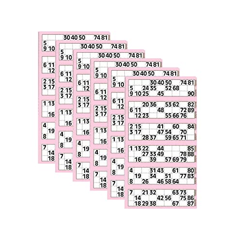 M1SS 6000 Bingo Flyers Single Sheets Jumbo 6 to View - 10 Pads of 600 (Pink) M1SS 6000 Bingo Flyers Single Sheets Jumbo 6 to View - 10 Pads of 600 (Pink)