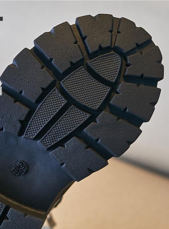 Girls butterfly Ankle Boots Side Zip Comfort Non-Slip Boot Lace Up Outdoor Combat Boot(Toddler/Little Kid/Big Kid)4