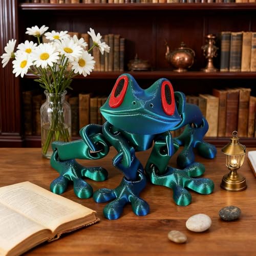 Imán decorativo 3D de rana para refrigerador miniatura 4
