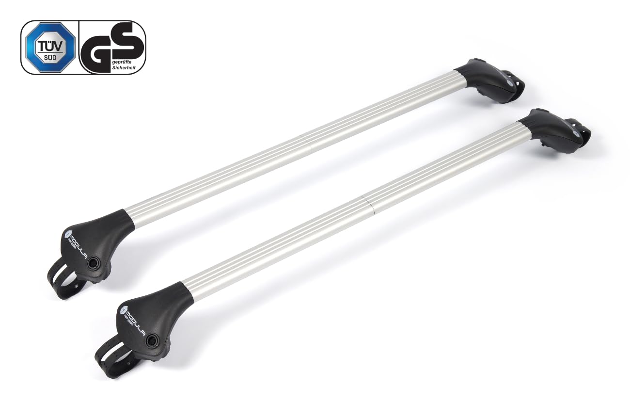 Modula Case System Ovalbar 120 Cm Complete Aluminium Roof Rack