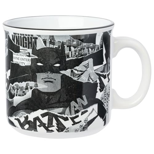 Silver Buffalo DC Comics Batman Collage Ceramic Camper Mug, 20 Ounces