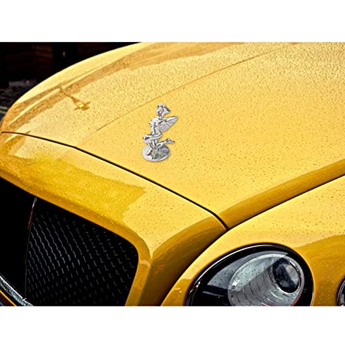 Image of Goddess Hood Ornaments for Cars Angel Logo Car Front Bonnet Stand Cars Metal Stickers Universal 3D Emblem Badge Auto Sticker Symbol Ornament for Trucks Vehicle (Kneeling Goddess Chrome)