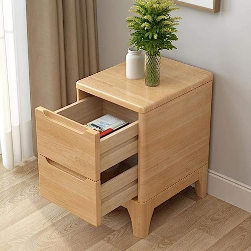 Table de chevet ensemble de 2 en bois solide JATIBOSH tiroirs 50 cm - 3