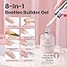 Beetles HEMA Free Builder Nail Gel with No Wipe Top Coat Gel Nail Polish and Base Coat Set for Nails Shine Finish and Long Lasting Upgraded Safe Low-Sensitivity Formula Nail Gifts for Women