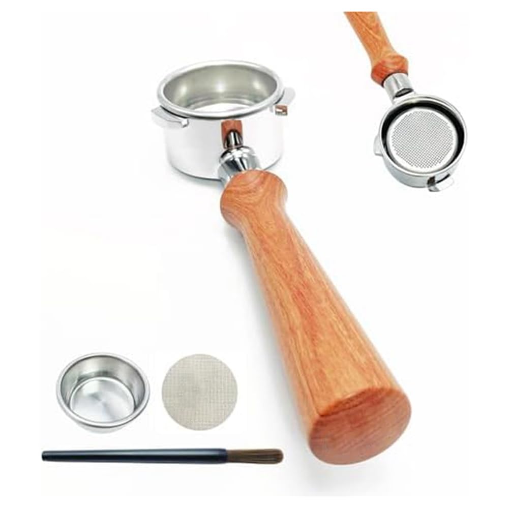 CTRLZS Bottomless Portafilter 3 Ears, Espresso Machine Portafilter Replacement Handle Ergonomic As Shown for