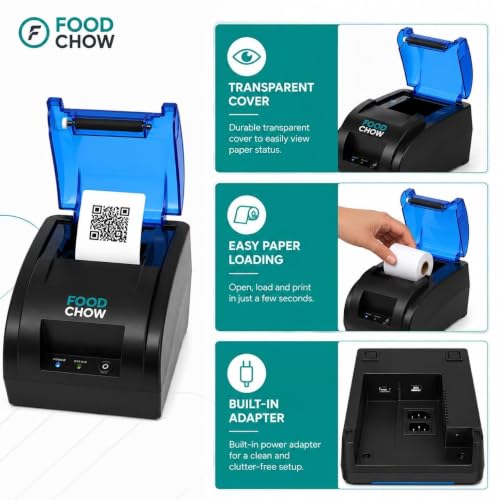 Image of 2 Inch (58mm) USB + Bluetooth Thermal Receipt Printer | POS Billing Machine for Shops, Restaurants & Retail | Compatible, Vyapar, Ezo, Swiggy, Zomato KOT Billing Machine System