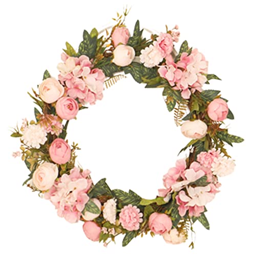Couronne toute l'année en rotin tressé pour fête et maison