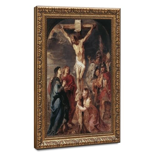 Christ sur la croix impression sur toile Rubens, décoration murale de salon 30x45cm