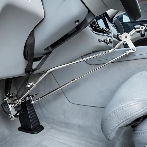 OceanicEcho Hand Controls for Disabled Drivers New Model Push and Updated Brake Clamp Pull All Metal Car Handicap Driving Aids Assist Stick (SC200-New)