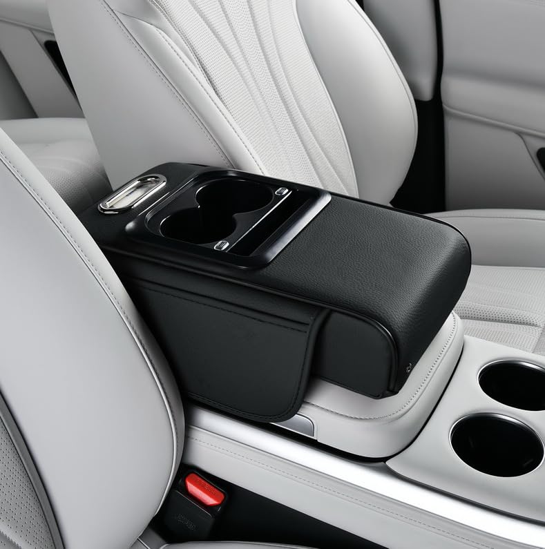 Cuscino per Bracciolo Auto per Range Rover Vogue L405 2012-2020, AntiGraffio Copertura Copertura per Console Centrale, Bracciolo Auto Accessori,Black