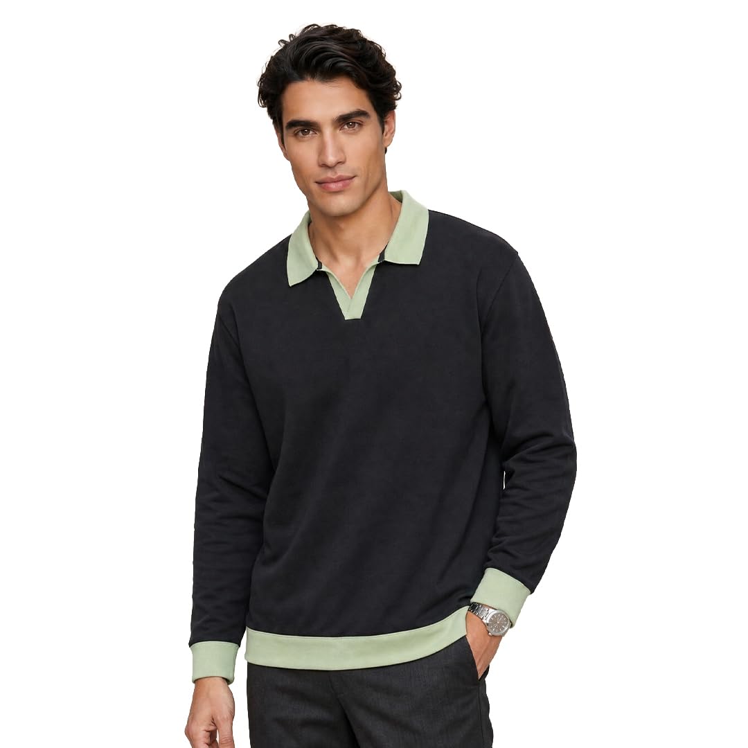 clubhouse メンズTシャツ Buy NOBERO Clubhouse Full Sleeve Polo T-Shirt for Men(1M-TWFS