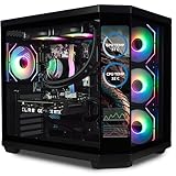 ionz Gaming Desktop PC, Ryzen 7 9800X3D, Nvidia RTX 5080, 32GB DDR5 RAM, 2TB NVMe SSD, Windows 11, 1000W 80+ PSU (Apex Vision, Black)