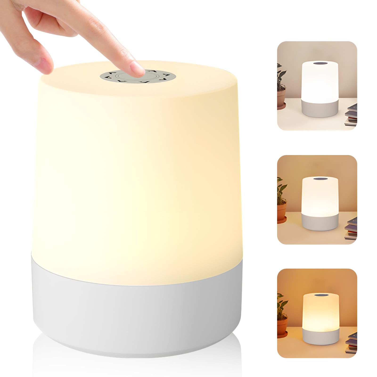 Dimmable Touch Bedside Lamp, Mini Bedside Lamp for Children with 3 Modes, Night Light LED Table Lamp with Memory Function and Continuous Dimming, for Bedroom Living Room