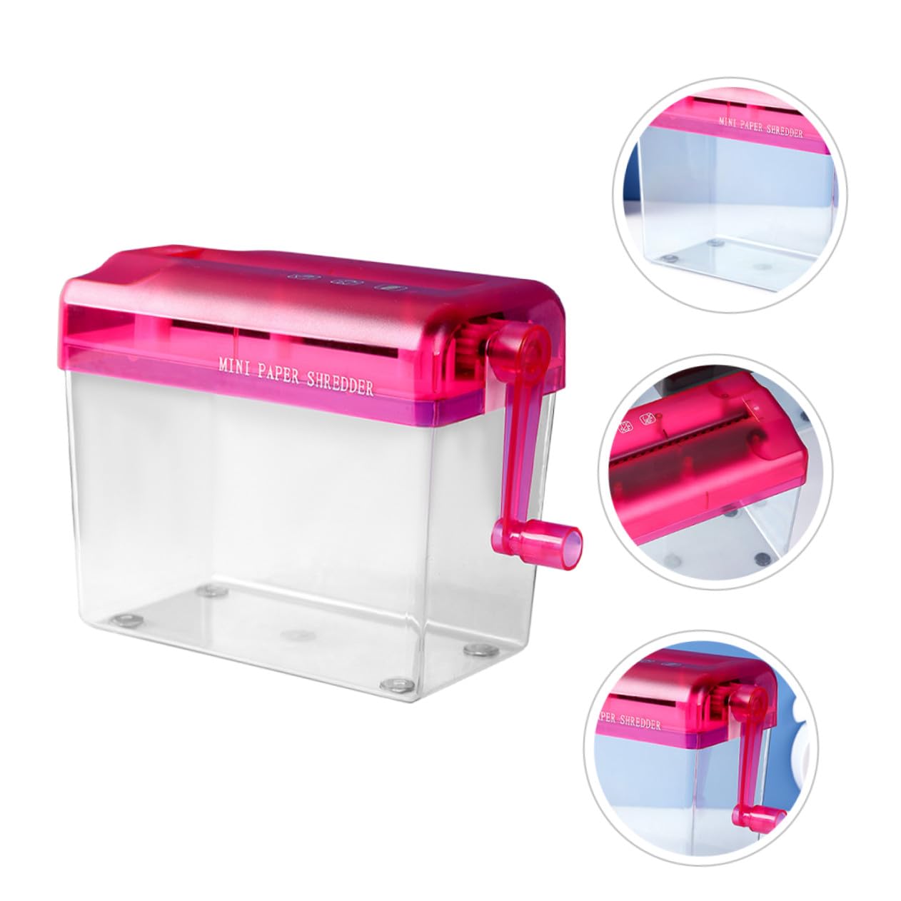 Destructeur de Papier Manuel Quotidien Mini Rouge pour Bureau