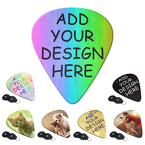 Pack 4 Plettri Per Chitarra Personalizzabili - Con Nome O Logo, Regalo Per Chitarristi, Spessore 1mm - Foto 5