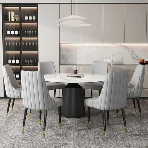 Image of Dream Furnishing - Set of 4 Dinning Chairs Elegant & Luxury Looks Strong Metal Frame Legs for Home Cafe Office Hotel (Black-Black Legs)