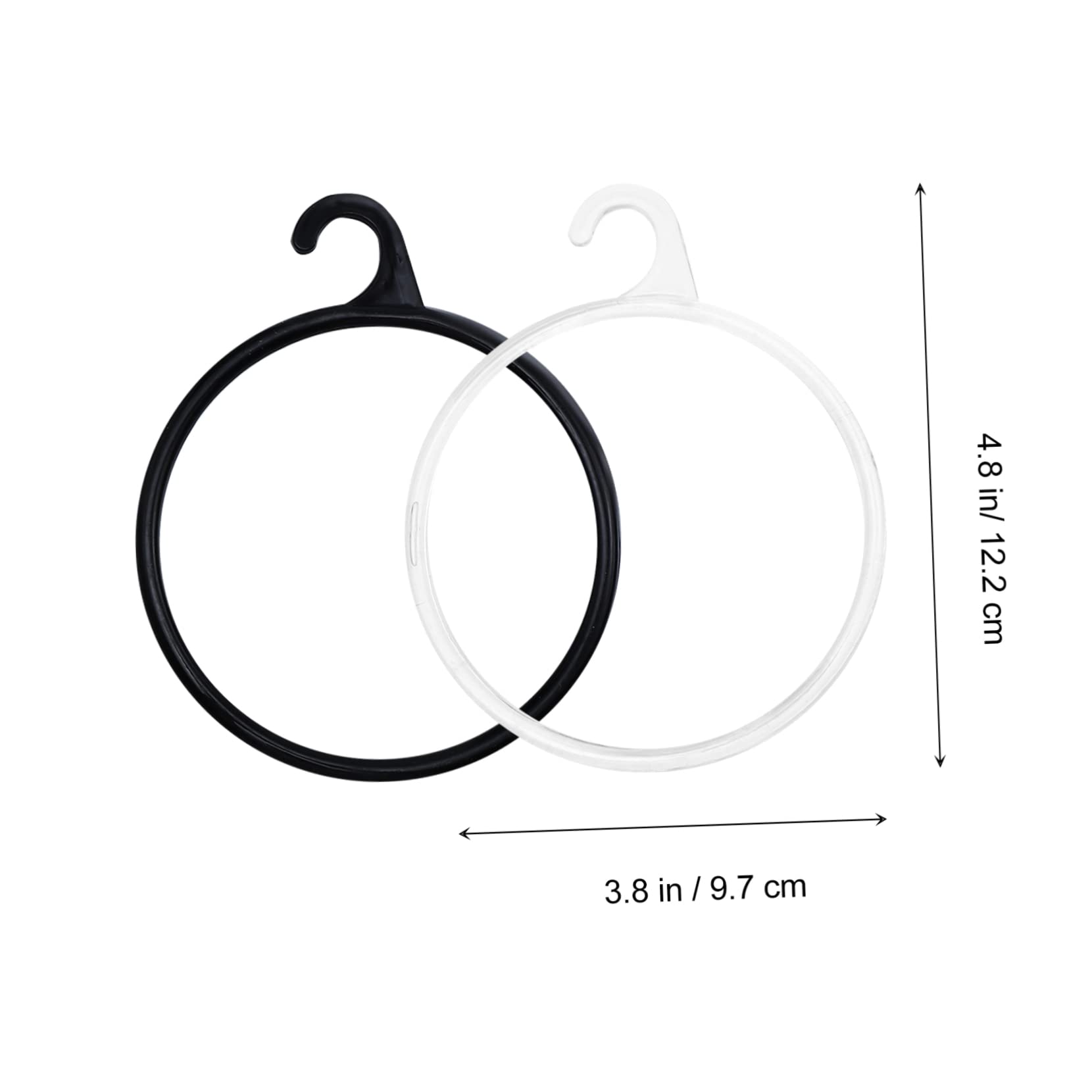 KOMBIUDA Scarf Organizer 40pcs Tie Hanger Plastic Belt Ring Shawl Storage Tool Closet Ring