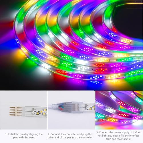 Tira de luz LED impermeable con control remoto, 96 LED/M IP65 flexible de silicona para decoración de fiestas de jardín al aire libre, alto voltaje 220 V