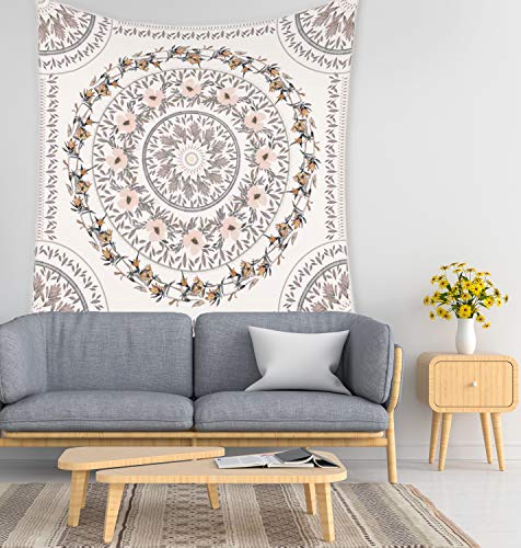 Urban Decor Boho Bohemian Tapestry Wall Hanging, Medallion Tapestry, Bohemian Home Geometric Art Decor - Beautiful Apartment Dorm Room Decoration (50