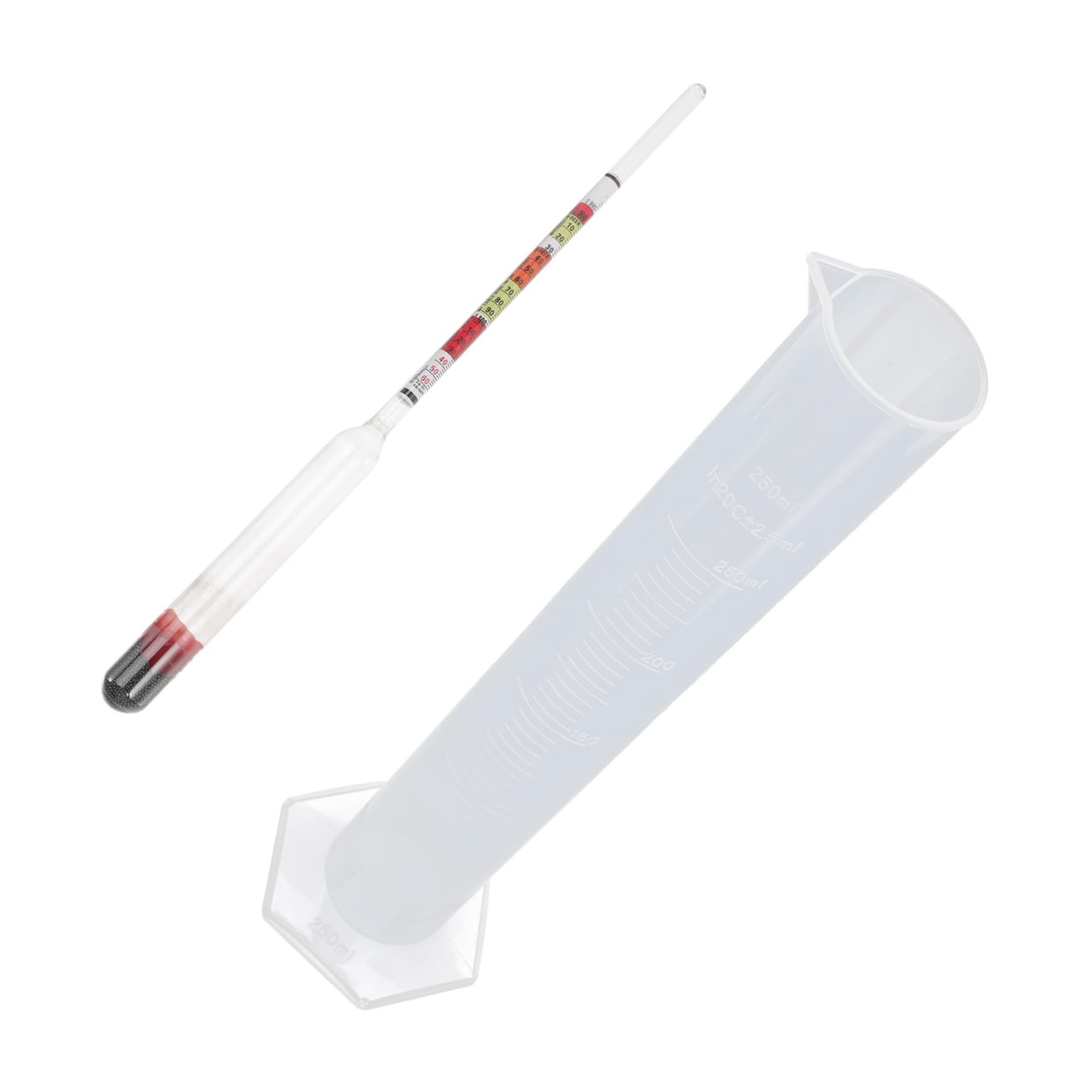 Unomor 1Set Multi Functional Hydrometer Tester with Jar for Wine Beer and Mead Brewing Accurate Measurements for Distillation and