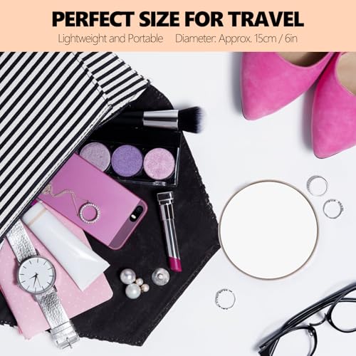 Espejo de maquillaje portátil con aumento 30X y ventosas miniatura 5
