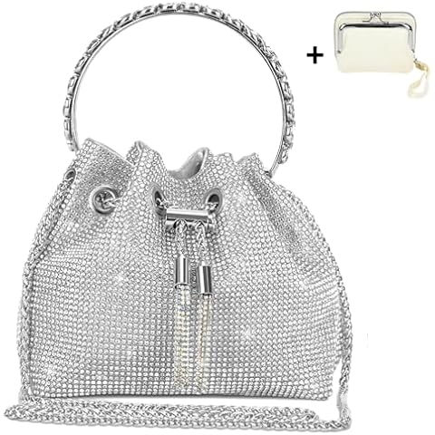 CRITIVE-S Rhinestone Evening Handbag with Wallet Cover