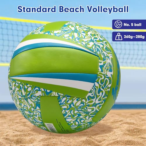 Image of Soft Rubber Lightweight Volleyball for Indoor Training Game Competition, Gym, Outdoor Beach Play, Gift for Kids,Fit for Beginner, Teenager, Adult, 1pcs