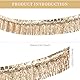 AIYONG 3 Stück Schillernde Metallic Fransen Girlande, 300cm x 30cm Float Fransenvorhänge, Glänzende Quasten Folie, Anhänger Dekorationen für Hochzeit Geburtstag Party, Champagner Gold