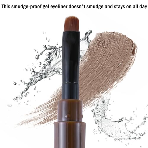 Eyeliner Gel Waterproof Eyeliner Maquillage des yeux en gel anti-calcaire Set de maquillage pour les yeux Longue tenue pour toute la journée Facile à appliquer (Blond) – Image 5