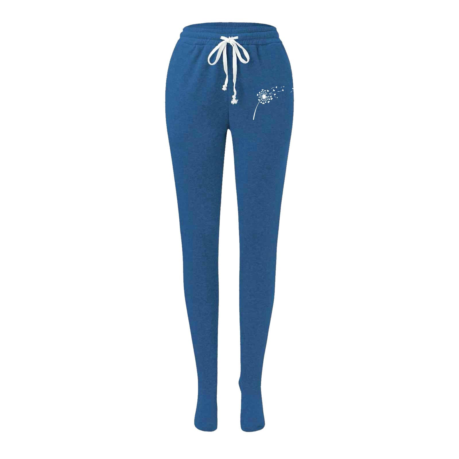Pantalon de Yoga décontracté pour Femmes, Bas de Pyjama Confortable, Jambe Droite, Cordon de Serrage, Respirant, Bloc de Couleurs, Pantalon de survêtement