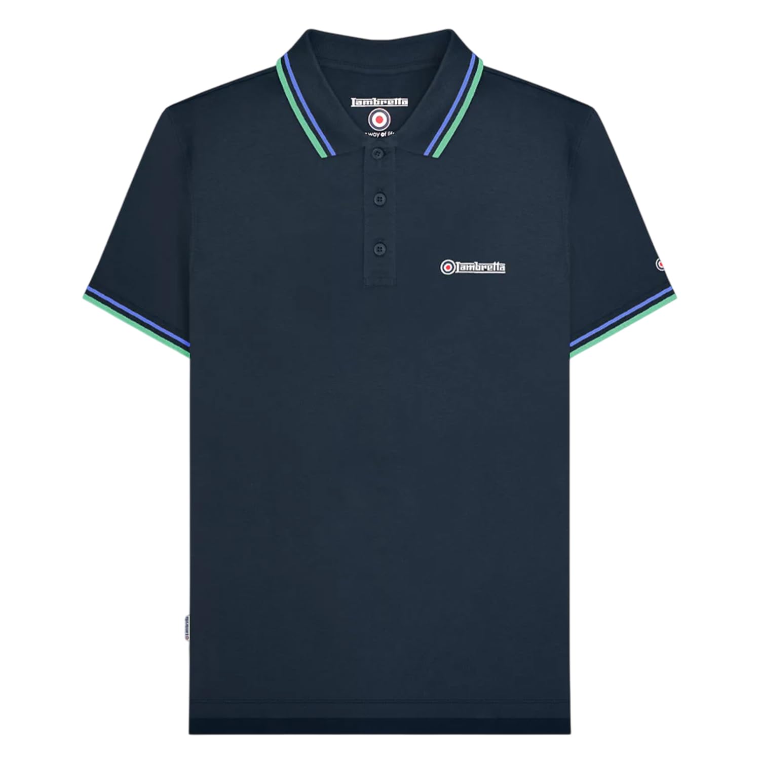 Lambretta Mens Short Sleeve Polo Shirt (UK, Alpha, XL, Regular, Regular, Navy)